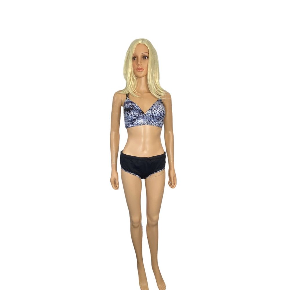 TYR Sporty Athletic Bikini Set Bralette Top M Bottom L Black - Picture 5 of 16